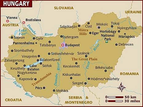 Map - Hungary