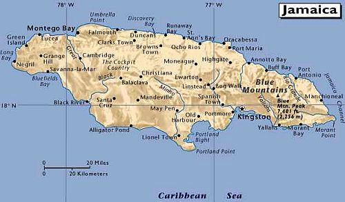 Map - Jamaica