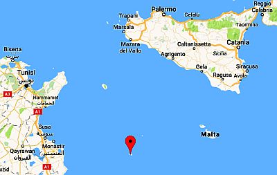 Lampedusa, where it's located