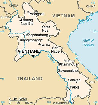 Map - Laos
