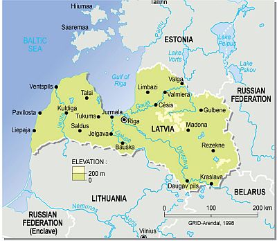 Map - Latvia