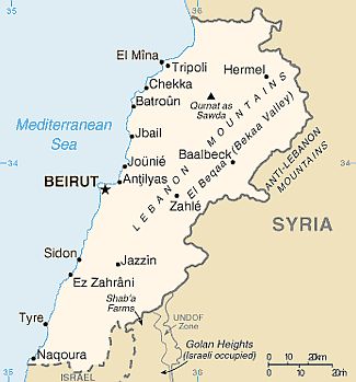 Map - Lebanon