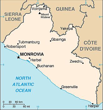 Map - Liberia