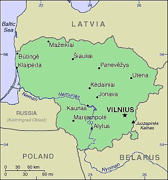 Map - Lithuania