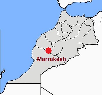 Marrakesh, where it is
