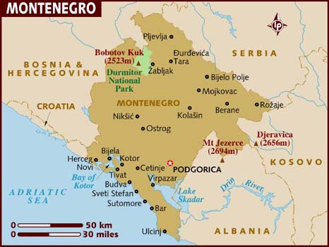 Map - Montenegro