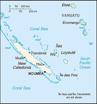 Map - New Caledonia