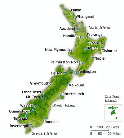 Map - New Zealand