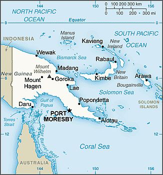 Papua New Guinea Temperature Chart