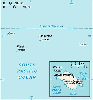 Map - Pitcairn Islands