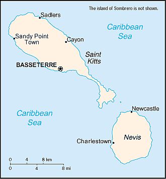 Map - Saint Kitts And Nevis