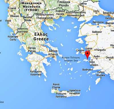 Position of Samos