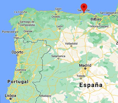 Santander, where it's located