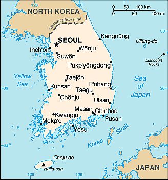 Map - South Korea