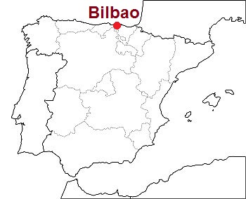 Bilbao, where it lies in the map