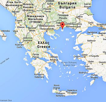 Thasos position in the map