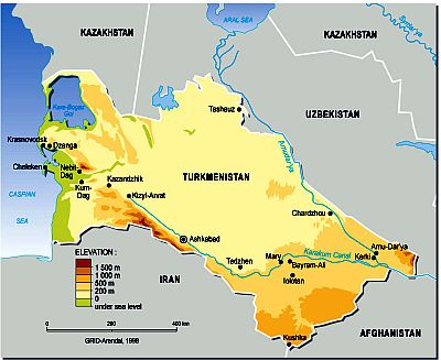 Map - Turkmenistan