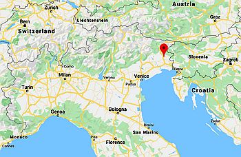 Udine, where it's located