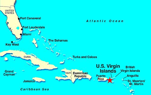 Map - United States Virgin Islands