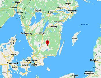 Växjö, where it's located