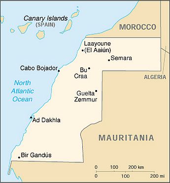 Map - Western Sahara