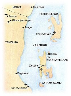 Map - Zanzibar