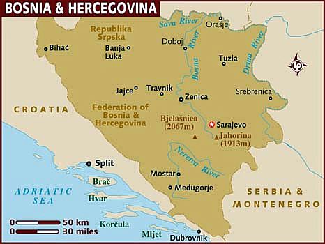 Map - Bosnia Herzegovina