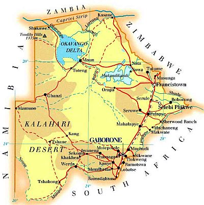 Map - Botswana