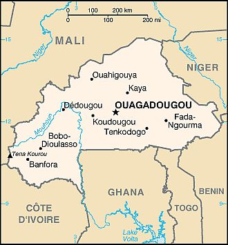Map - Burkina Faso