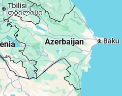 Ganja, position on the map