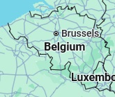 Ostend, position on the map