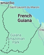 Cayenne, location on the map