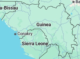 Koundara, position on the map