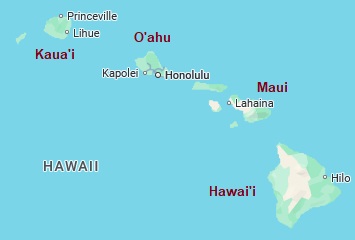 Lihue, position on the map