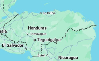 Roatan, position on the map