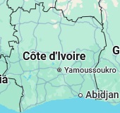 Abidjan, location on the map