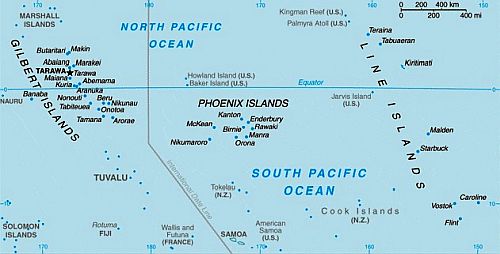 Christmas Island, position on the map
