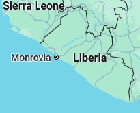 Monrovia, location on the map
