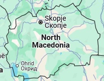 Skopje, position on the map
