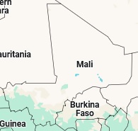Taoudenni, position on the map