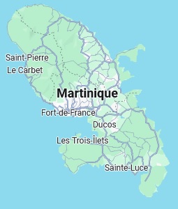 Fort De France, location on the map