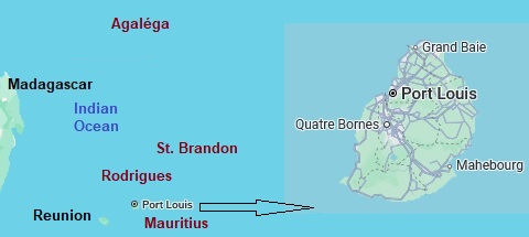 Agaléga, position on the map