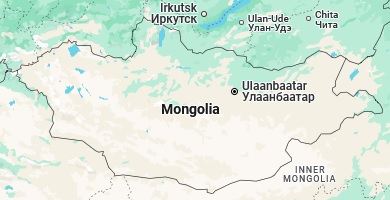 Khatgal, position on the map