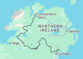 Portrush, position on the map