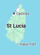 Castries, location on the map
