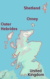 Aberdeen, location on the map