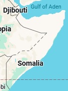 Bosaso, position on the map