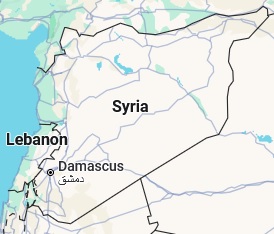 Aleppo, location on the map