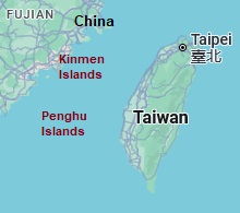 Keelung, position on the map