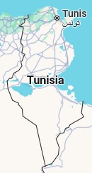 Bizerte, location on the map